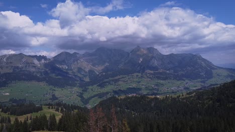Mountain-view-in-Switzerland,-German-part.-Droneshot
