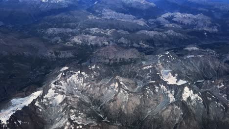 Aerial-view-of-mountainous-landscape-of-French-Alps-mountains-range-in-France