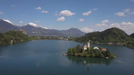 Paisaje-Cinematográfico-Del-Lago-Bled-En-Eslovenia