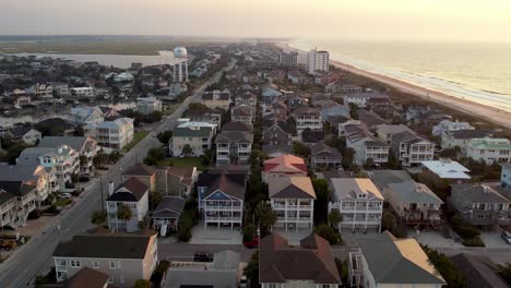 Homes-and-real-estate-aerial-wrightsville-beach-nc,-north-carolina