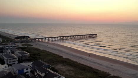 Sunrise-Aerial-Fishing-Pier-In-Wrightsville-Beach-NC