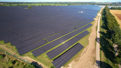 Aerial-View-Over-Vast-Solar-Panel-Farm