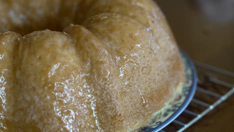 Brushing-glaze-on-a-Kentucky-butter-cake---zoom-out---POUND-CAKE-SERIES