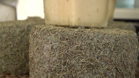 Cheese-with-rosemary-selling-on-the-market