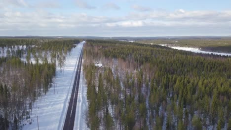 Cinematic-aerial-drone-footage-clip-from-Lapland-in-Finland