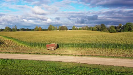 Corn-field-and-tractor-trailer