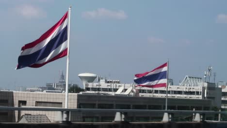 Thai-flags-blowing-in-the-wind