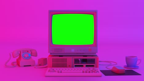 Old-Computer-Turn-ON-And-OFF-Vintage-PC-With-Modern-Background-4k