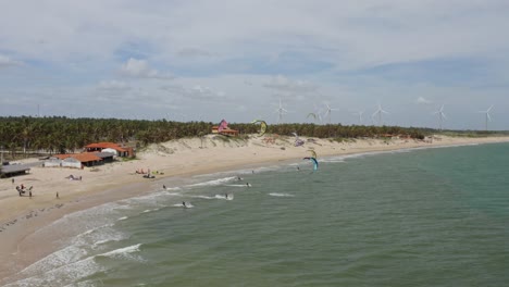Ilha-Do-Guajiru,-Ein-Berühmtes-Und-Beliebtes-Flachwassergebiet-In-Brasilien-Zum-Kitesurfen