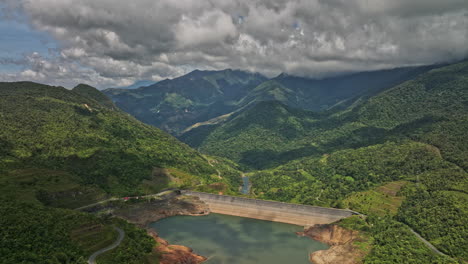 Hornito-Panama-Aerial-v6-flyover-fortuna-reservoir-dam-capturing-surreal-landscape-scenery-with-hillside-views-and-cloud-reflections-on-brazo-de-hornito-river---Shot-with-Mavic-3-Cine---April-2022