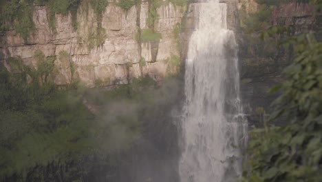 Tequendama-Falls-Of-The-Bogota-River-On-A-Sunny-Day-In-Soacha,-Cundinamarca,-Colombia