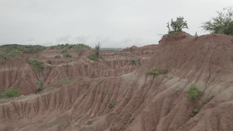 Fly-Over-Canyons-And-Barren-Landscape-In-Tatacoa-Desert-Near-Neiva-In-Colombia