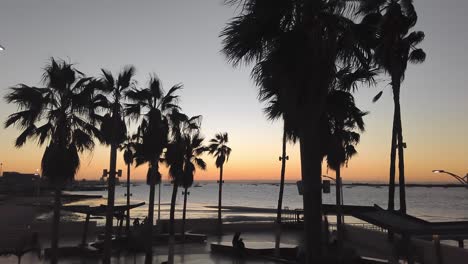 Sunset-in-La-Paz-Baja-California-Sur,-sea-of-cortes