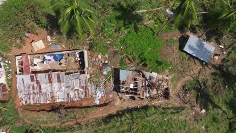 Houses-destroyed-by-Fiona-hurricane,-Samana-in-Dominican-Republic