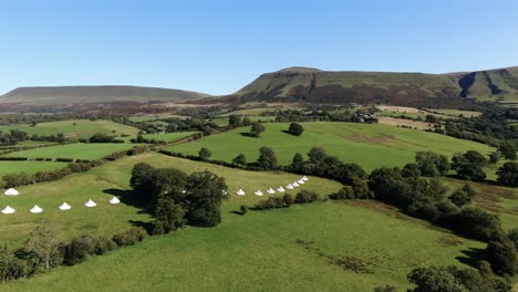 Aerial-filming-of-luxury-bell-tents-in-Welsh-Countryside-1