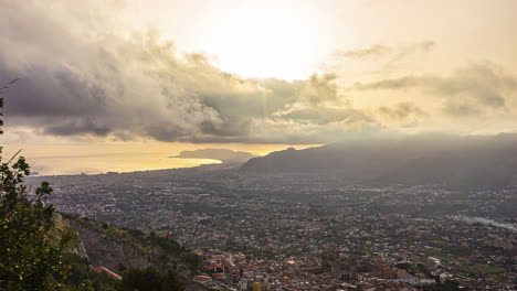 Belvedere-Montepellegrino,-Ein-Panoramischer-Aussichtspunkt-Mit-Blick-Auf-Die-Stadt-Palermo,-Italien