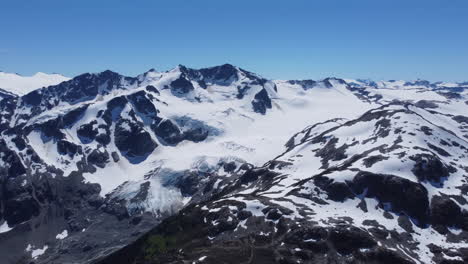 Luftaufnahmen-über-Schneebedecktes-Berggelände-In-Der-Nähe-Von-Pemberton-Wiesen-Auf-Dem-Sugarloaf-Peak,-BC,-Kanada-4k