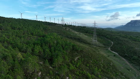 Trucafort-wind-farm,-Pradell-de-La-Teixeta,-Tarragona-in-Spain