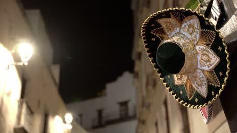 Mariachi-sombrero-hanging-on-the-wall