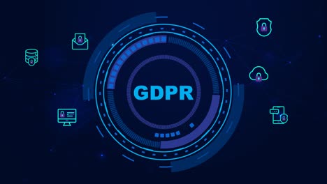 GDPR-or-General-Data-Protection-Act-Regulation-Tech-Compliance-Abstract-Art-4k-on-Blue-Neon-Background