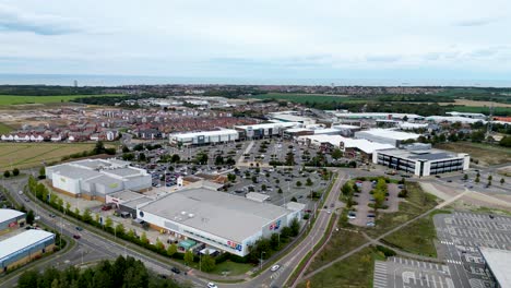 Drone-shot-of-Westwood-Cross-shopping-centre-in-Thanet-Kent