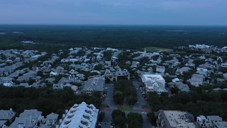Drone-view-flying-over-Rosemary-Beach-Florida