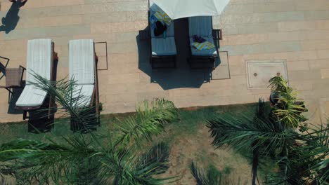 Drohne-Nahaufnahme-Eines-Resorts-In-Goa,-Indien