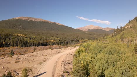 Rising-above-a-gravel-road-with-Little-Baldy-Mountain-and-Mount-Silverheels-in-the-distance