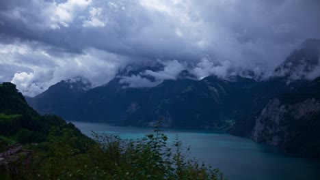 Morschach,-Switzerland,-moody,-lake,-mountains,-road