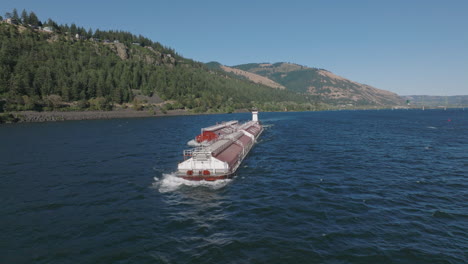 Drone-aerial-of-a-barge-traveling-down-the-Columbia-River-Gorge-2