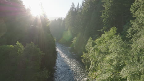 Drone-aerial-of-scenic-pristine-river-in-southern-Washington-State-3
