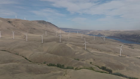 Drone-aerial-of-wind-turbines-in-southern-Washington-9