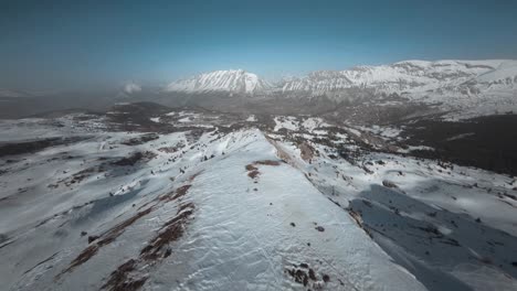 FPV-aerial-shot-of-the-mountains-cape-of-the-Swiss-alps-