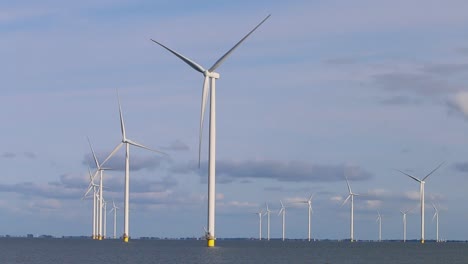 Fryslan-Wind-Farm,-Ijsselmeer,-The-Netherlands.-2022