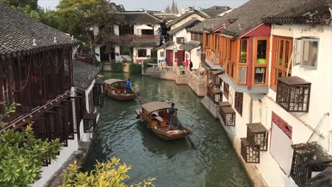 Boat-Riding-In-China-Ancient-Water-Town
