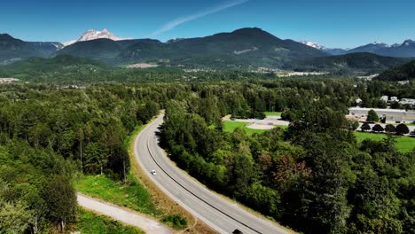 Traveling-On-Scenic-Highway-99-In-Squamish-Near-Vancouver-In-British-Columbia,-Canada