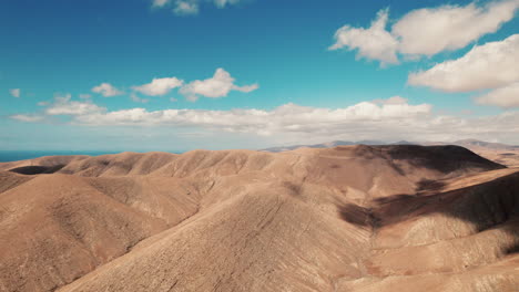 Aerial-pan---barren-and-desolate-landscape