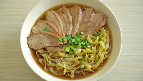 Egg-noodles-with-stewed-duck-in-brown-soup---Asian-food-style-2