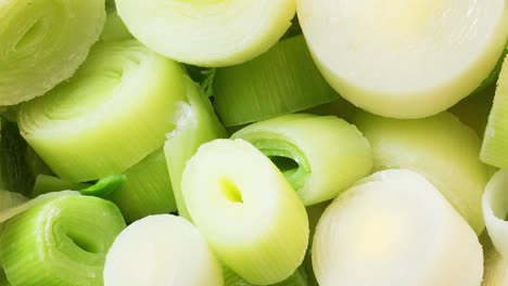 Silced-Leek-Rotating.-Vegetable-Background.-Healthy-Food-Concept
