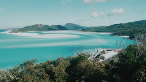 Wunderschöne-Landschaft-Mit-Einem-Wirbelnden-Strand-Und-Kristallklarem-Blauem-Wasser-In-Australien