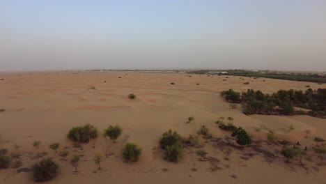 The-sandy-Sahara-desert-in-Dubai-seen-from-above