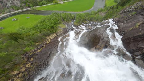 Norway-Odna-Rock-waterfall-drone-shot-FPV-|-Dji-Drone