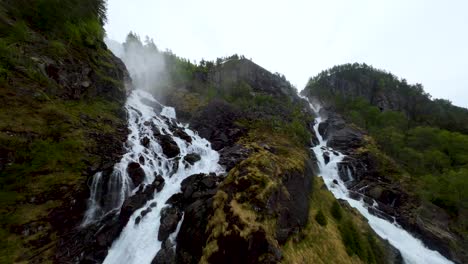 Norway-Låtefoss-waterfall-drone-shot-FPV-|-Dji-Drone