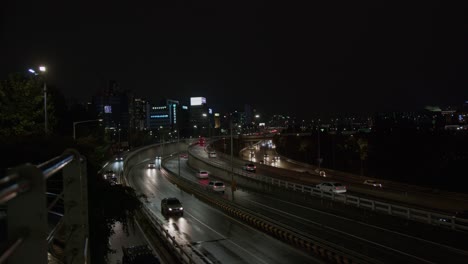 Ciudad-De-Noche,-Corea-Del-Sur,-Seúl