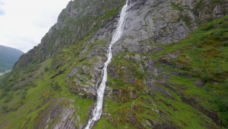 Norway-loen-region-waterfall-drone-dive-FPV-|-Dji-Drone