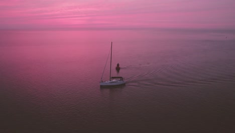 Sunset-sailing-in-the-Netherlands