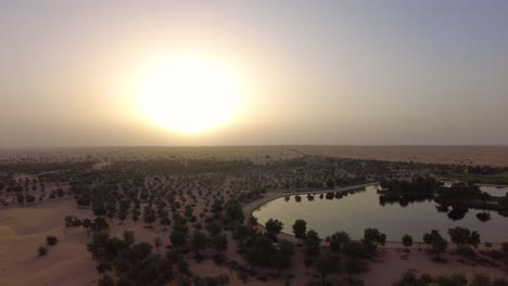 Lago-En-Medio-Del-Desierto-Del-Sahara---Dubai