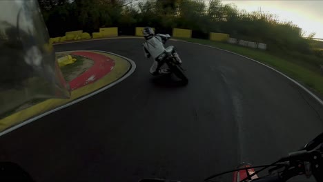 Point-of-view-of-a-pitbike-race-in-Italy