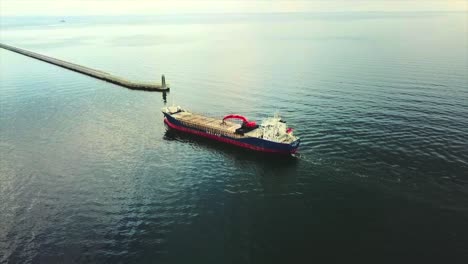 Drone-following-around-the-big-cargo-ship