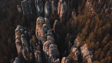 Footage-of-rocky-mountains-in-Czech-Republic-seen-from-above